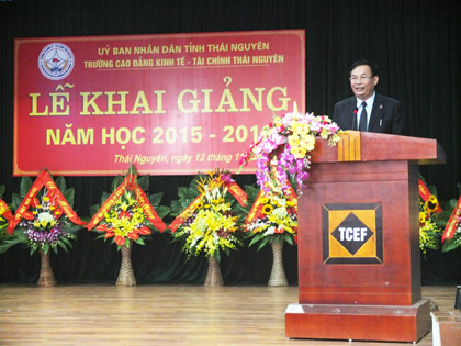 Trường Cao đẳng kinh tế-Tài chính Thái Nguyên long trọng tổ chức lễ khai giảng năm học 2015-2016